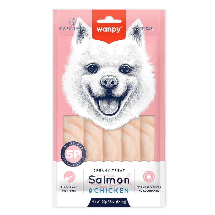Wanpy Somonlu Ve Tavuklu Krema Köpek Ödülü 5 X 14 GR | SRC: Barcode: 6927749870265